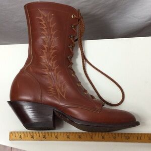 Tony Lama Abilene Brown Leather Lacer Boots